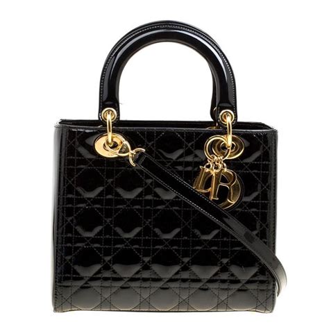 ultra black lady dior price|Dior Black Patent Leather Large Lady Dior Shoulder Bag.